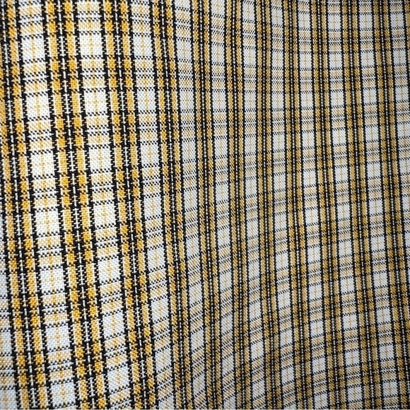 Eddie Bauer Men’s Yellow and White Plaid Button Down Long Sleeved Shirt Size XLT - Picture 4 of 5